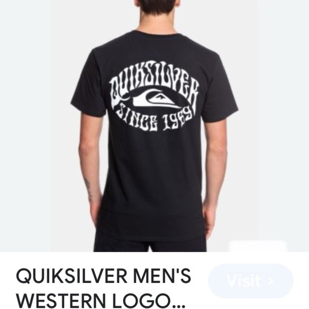 Quick Silver Men’s Black Graphic T-Shirt.